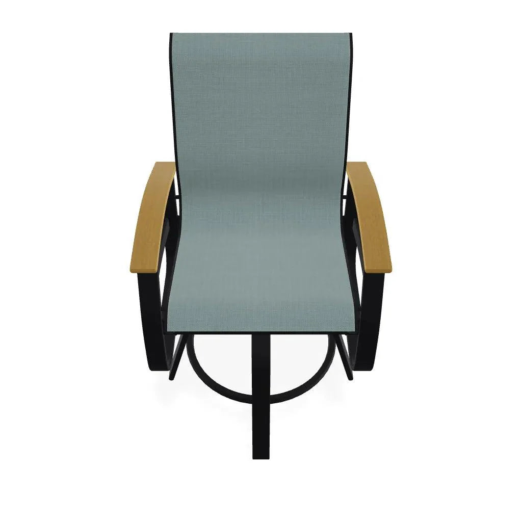 Belle Isle MGP Sling Balcony Height Swivel Arm Chair