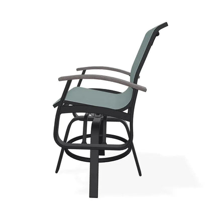Belle Isle MGP Sling Balcony Height Swivel Arm Chair