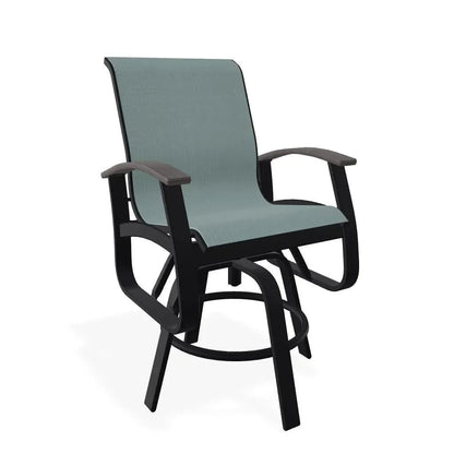 Belle Isle MGP Sling Balcony Height Swivel Arm Chair