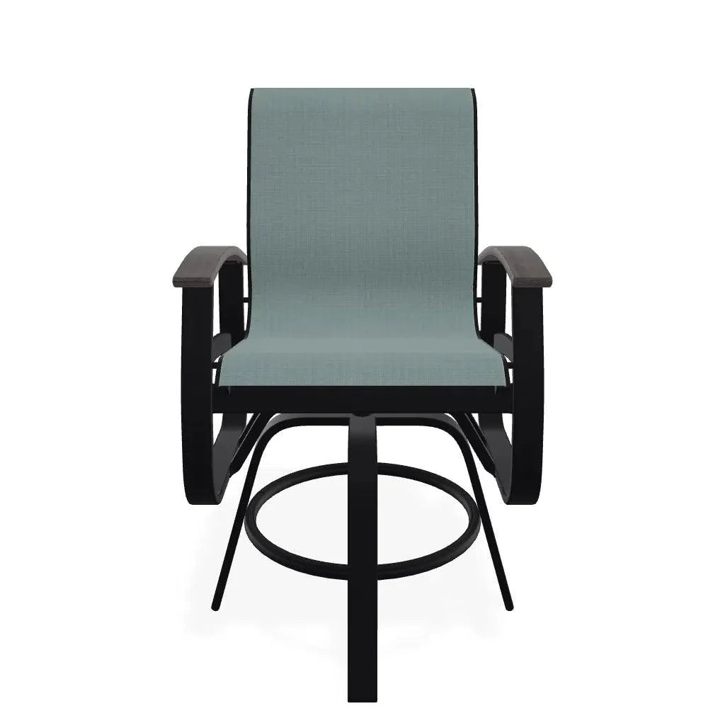 Belle Isle MGP Sling Balcony Height Swivel Arm Chair