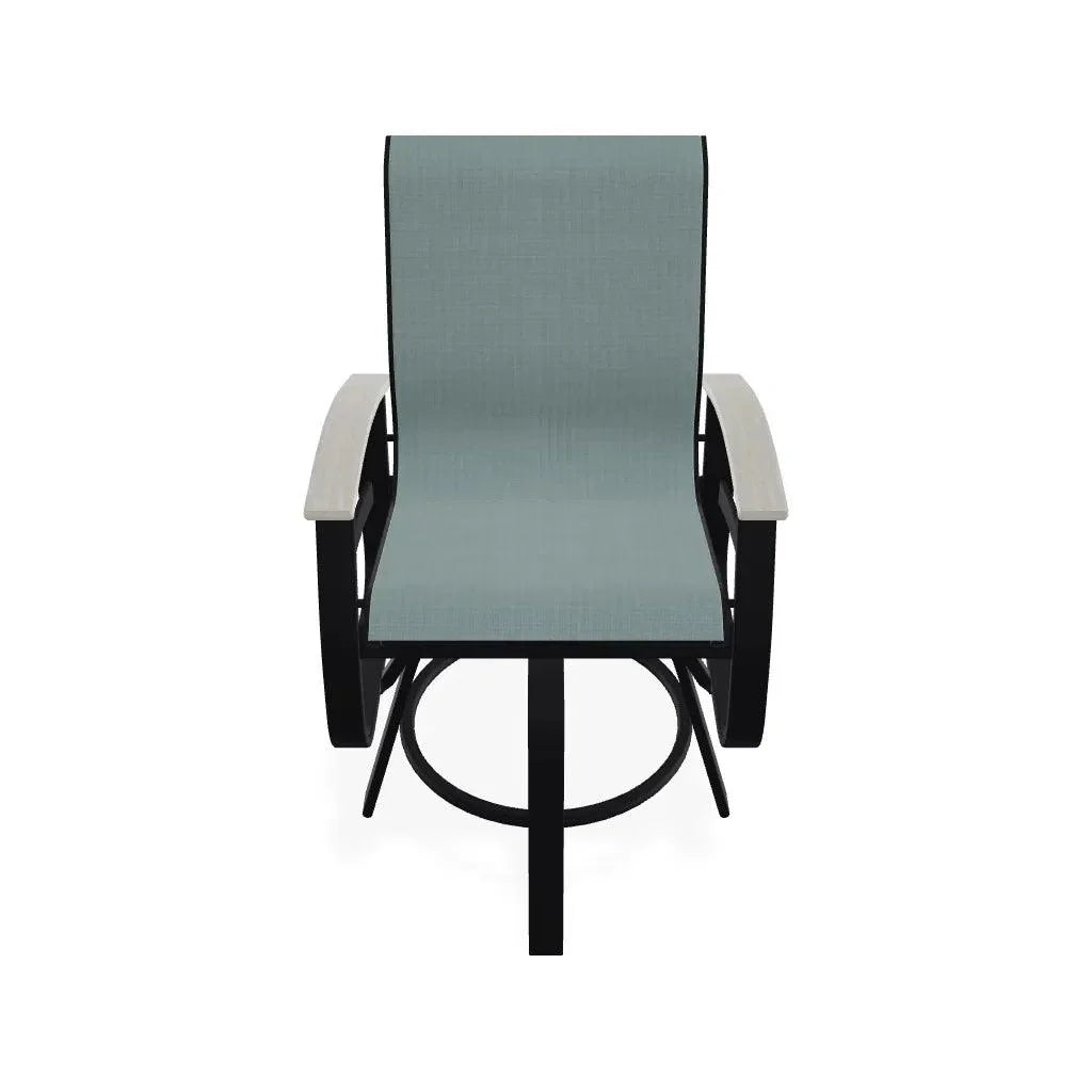 Belle Isle MGP Sling Balcony Height Swivel Arm Chair