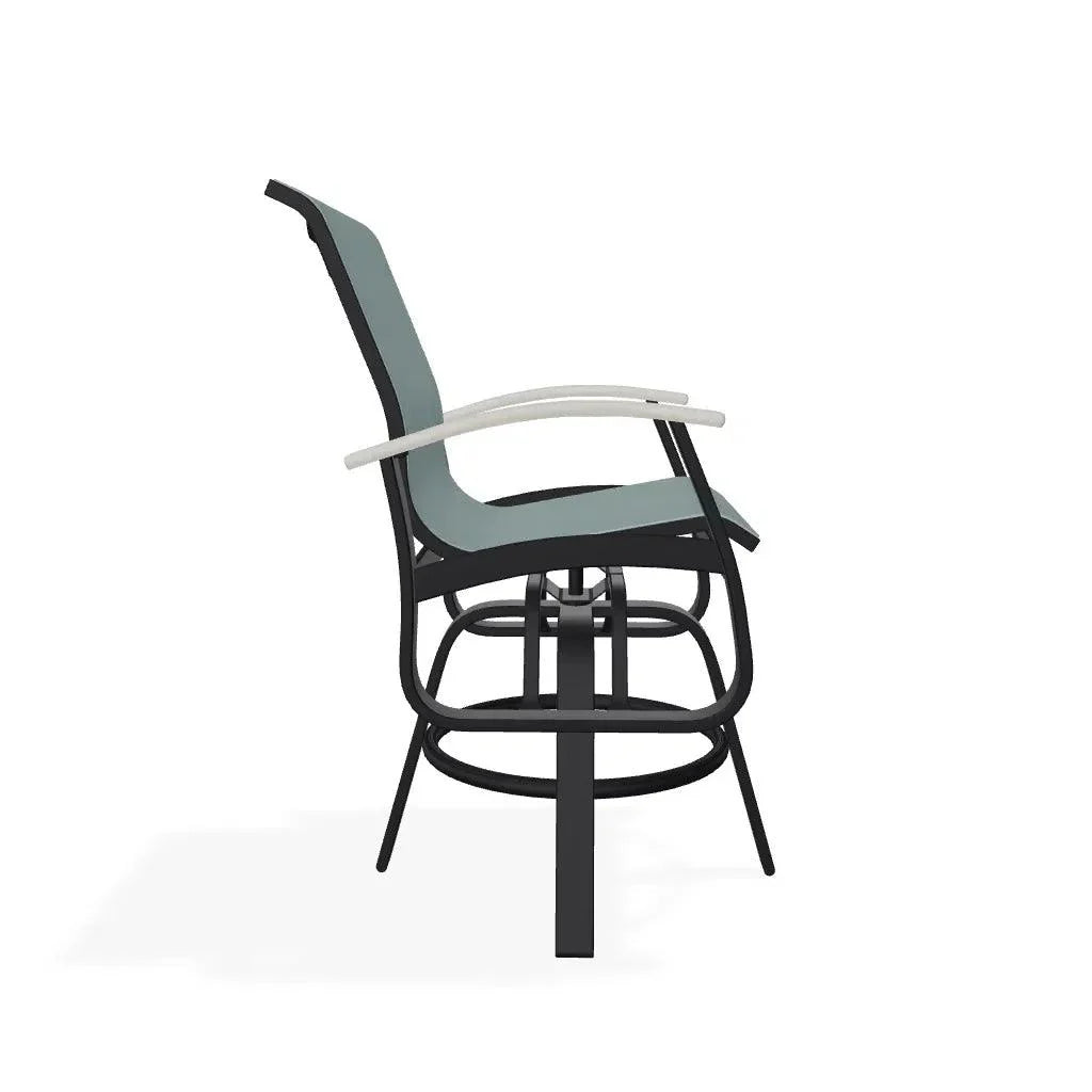 Belle Isle MGP Sling Balcony Height Swivel Arm Chair