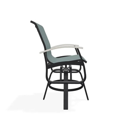 Belle Isle MGP Sling Balcony Height Swivel Arm Chair