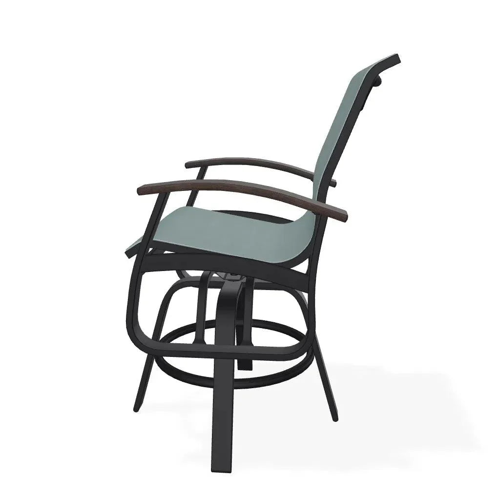 Belle Isle MGP Sling Balcony Height Swivel Arm Chair