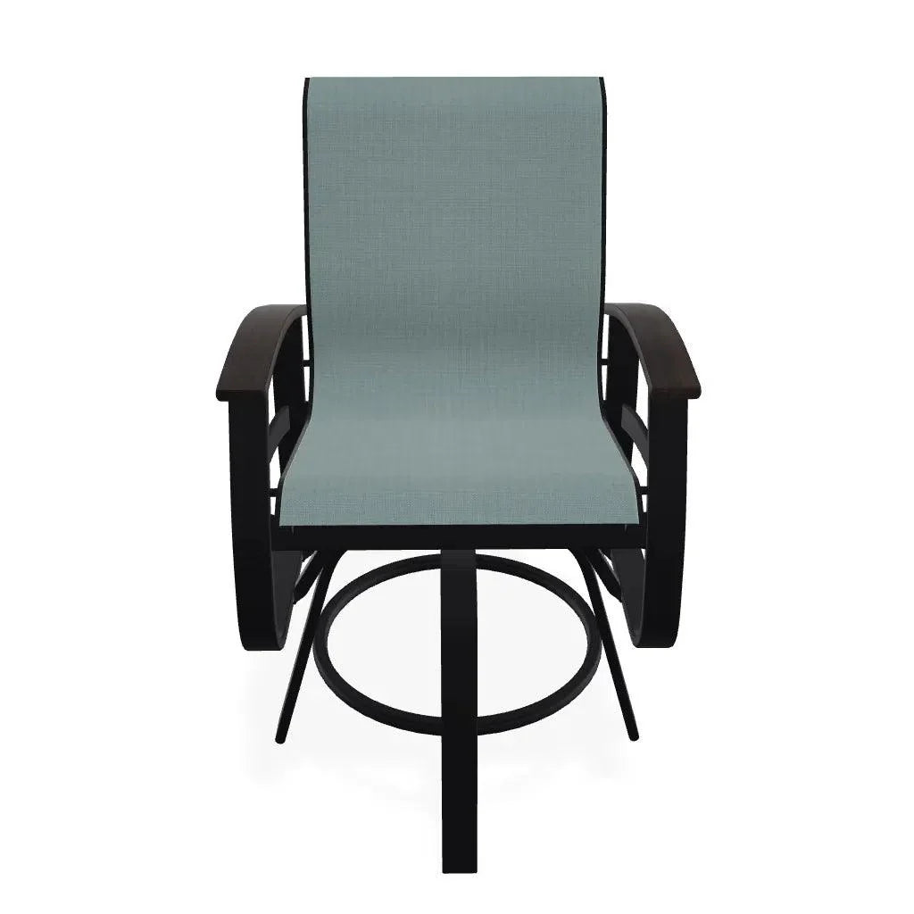 Belle Isle MGP Sling Balcony Height Swivel Arm Chair