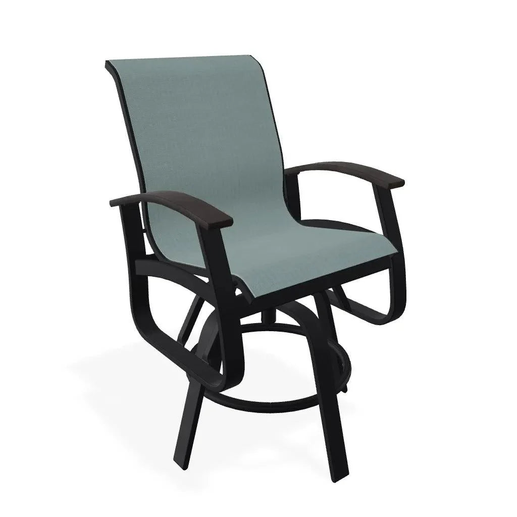 Belle Isle MGP Sling Balcony Height Swivel Arm Chair