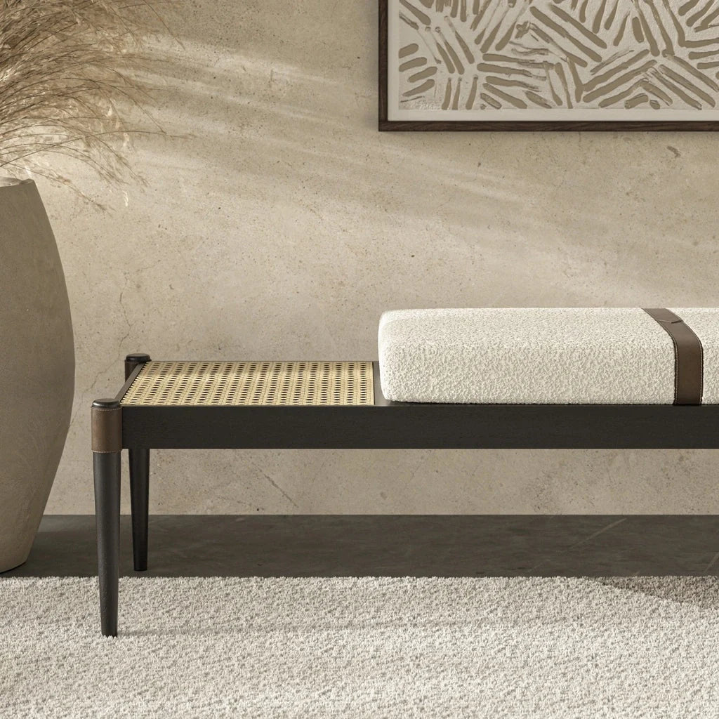 Bello Luxurious Boucle Upholstered Bench