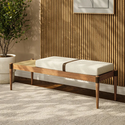 Bello Luxurious Boucle Upholstered Bench