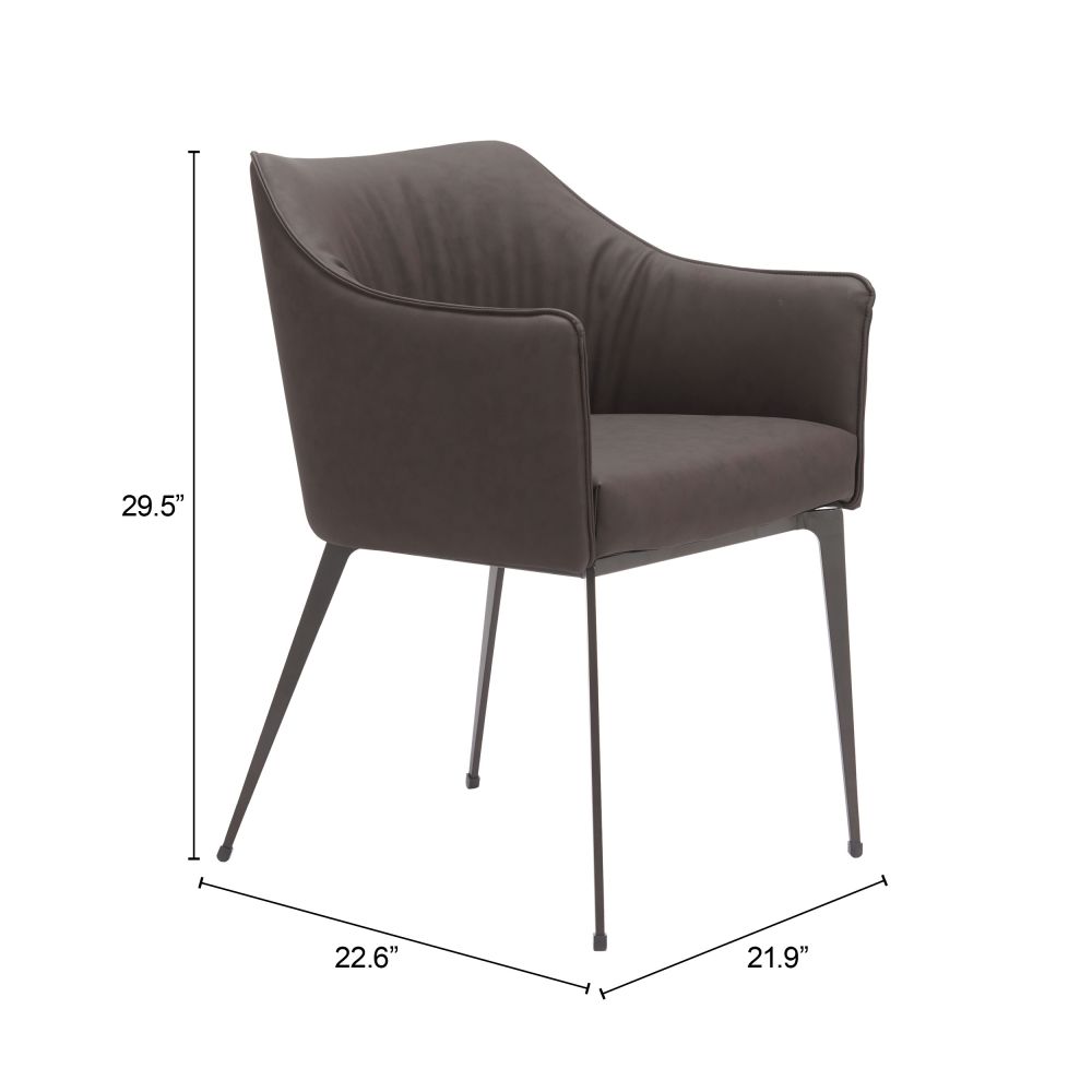 Zuo Modern Belmont Faux Leather Dining Chair