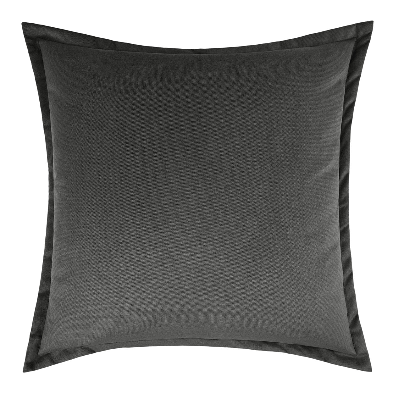 Belvedere Flange Pillow - Charcoal-Throw Pillows-D.V. KAP-LOOMLAN