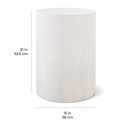 Ben Accent Table - White Outdoor End Table-Outdoor Side Tables-Seasonal Living-Sideboards and Things