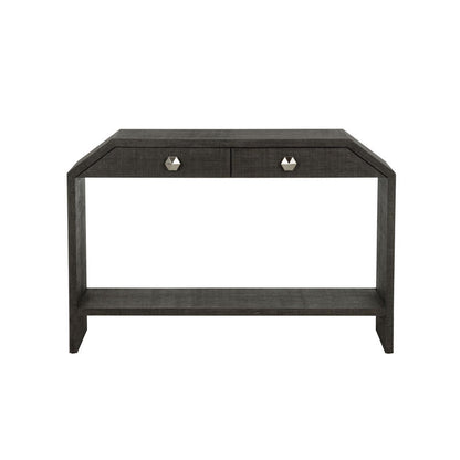 Chelsea House Bend 2-Drawer Black Console Table