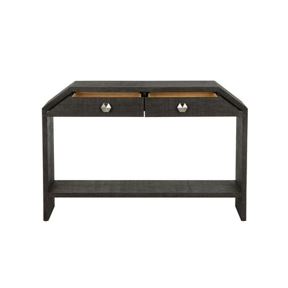 Chelsea House Bend 2-Drawer Black Console Table