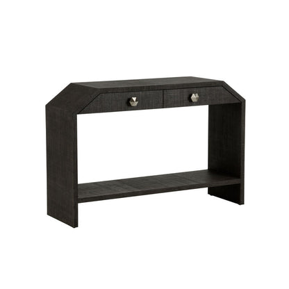 Chelsea House Bend 2-Drawer Black Console Table