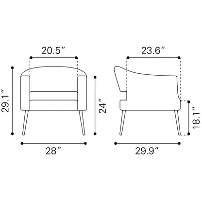 Berkeley Leather Accent Chair