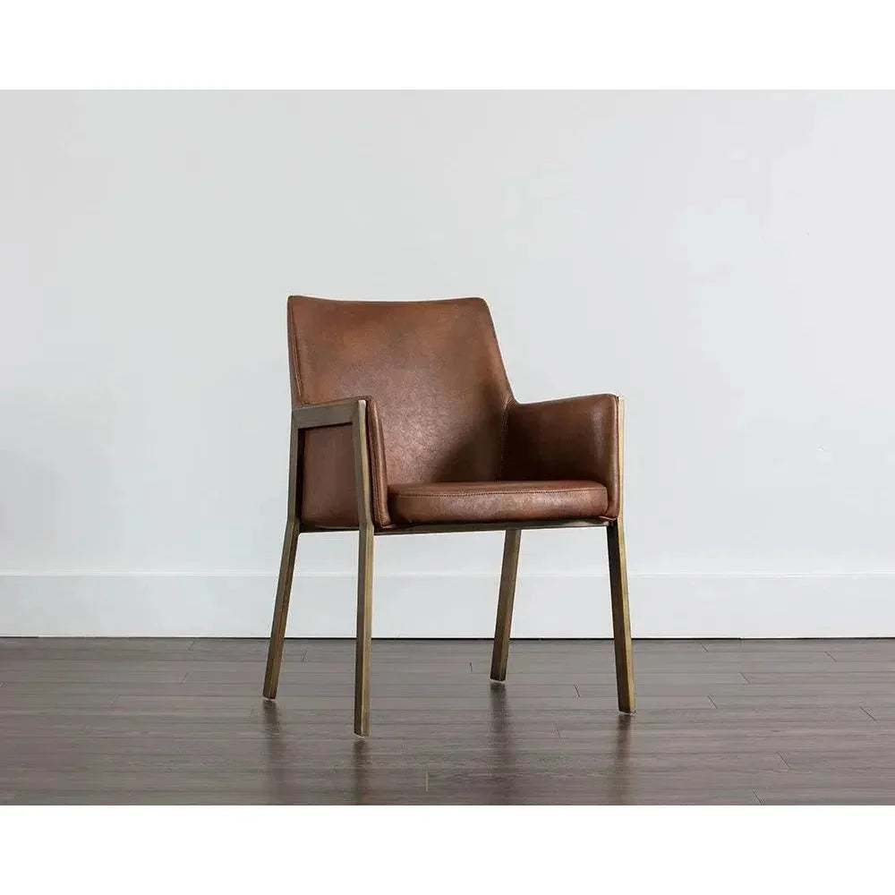 SUNPAN Bernadette Leather Dining Armchair