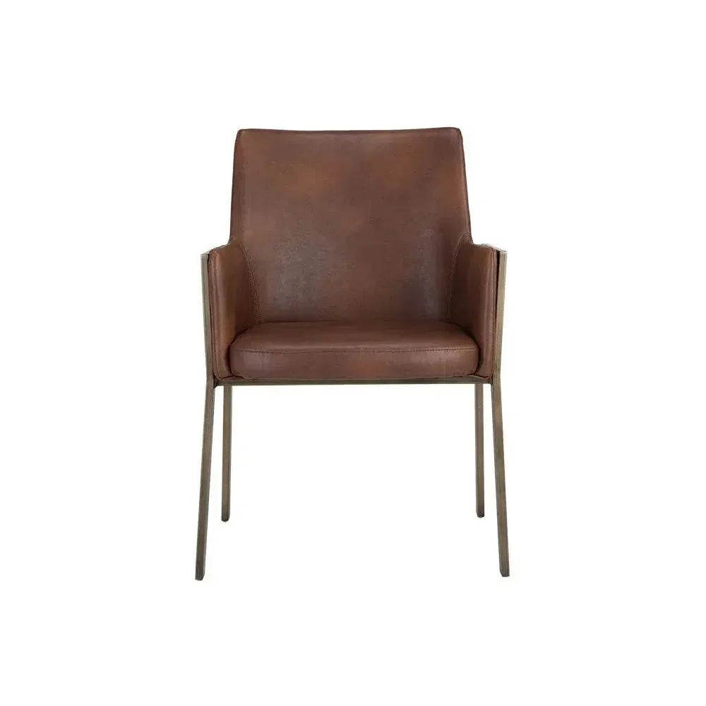 SUNPAN Bernadette Leather Dining Armchair
