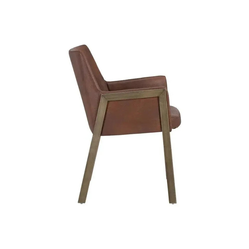 SUNPAN Bernadette Leather Dining Armchair