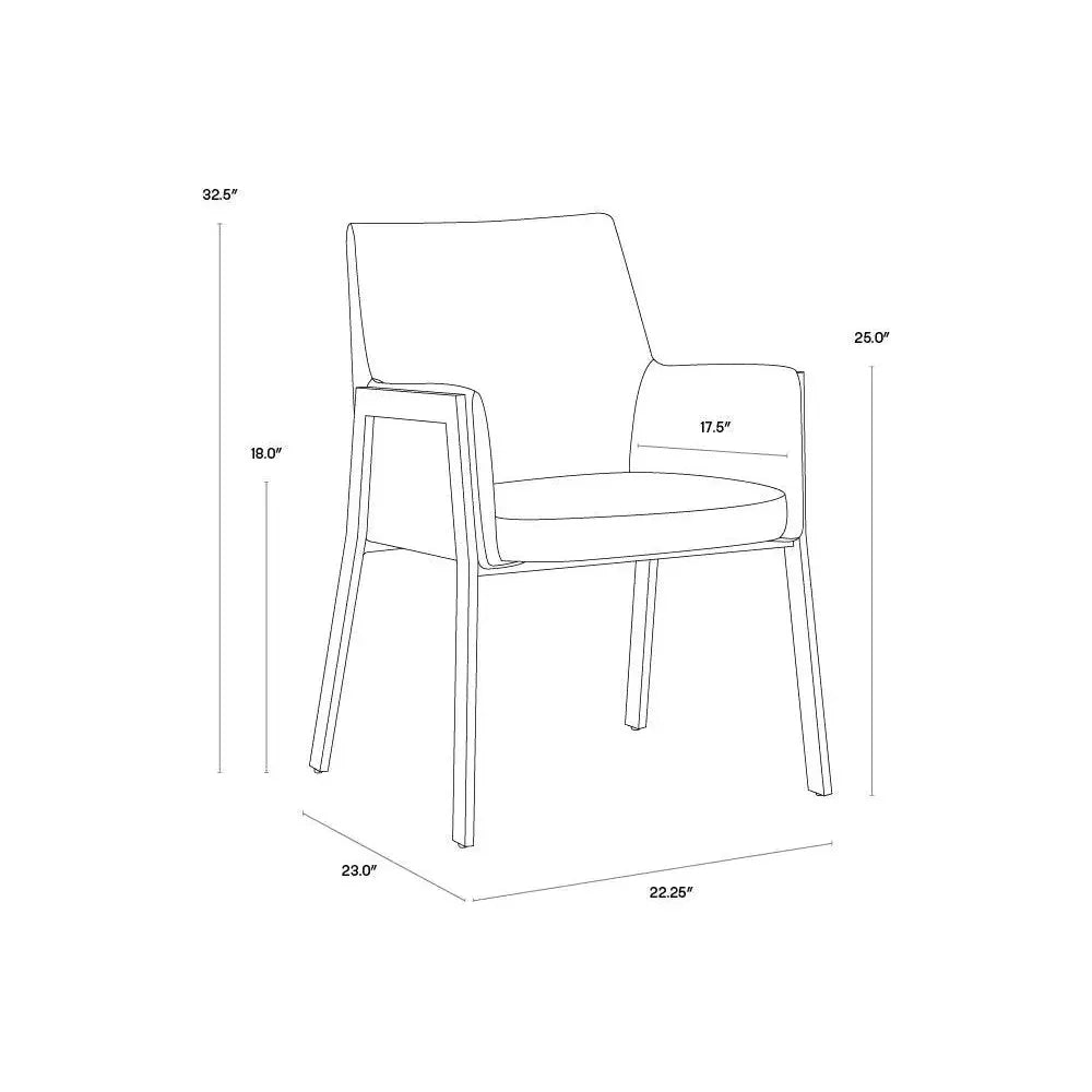 SUNPAN Bernadette Leather Dining Armchair