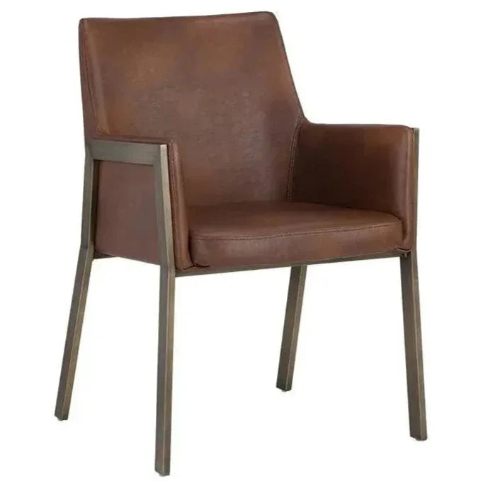 SUNPAN Bernadette Leather Dining Armchair