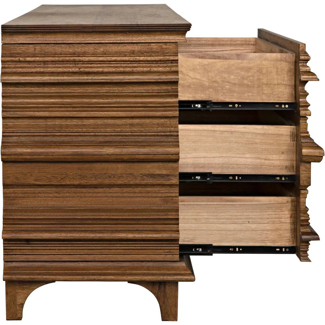 Noir Bernard Wood Dresser With 6 Drawers