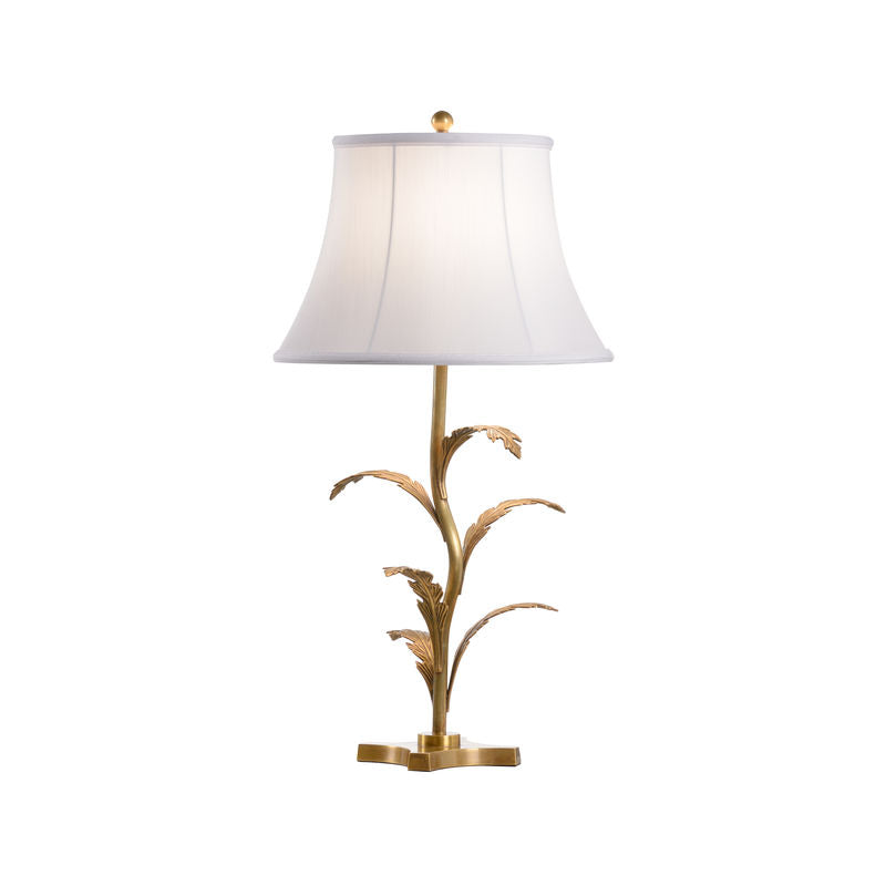 Wildwood Beverly Glen Brass Finished Leaf Design Table Lamp