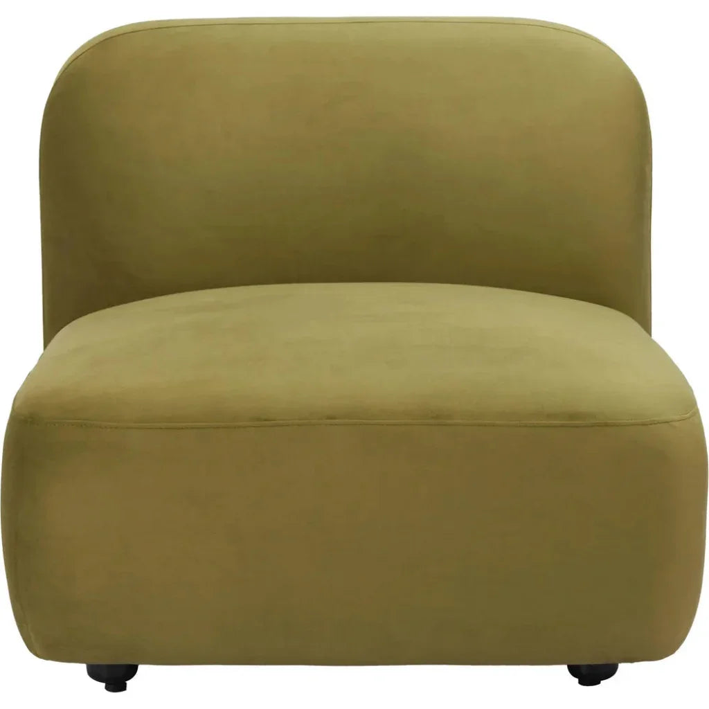 Biak Wood Green Middle Chair - LOOMLAN - Zuo Modern - Sofas & Loveseats