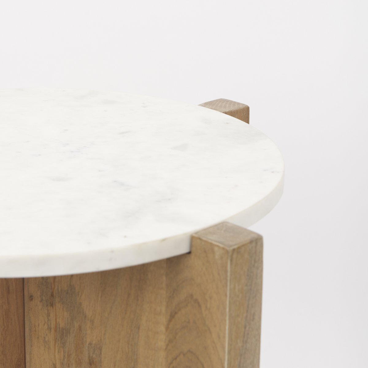 Mercana Bianca Marble Top Round Accent Table