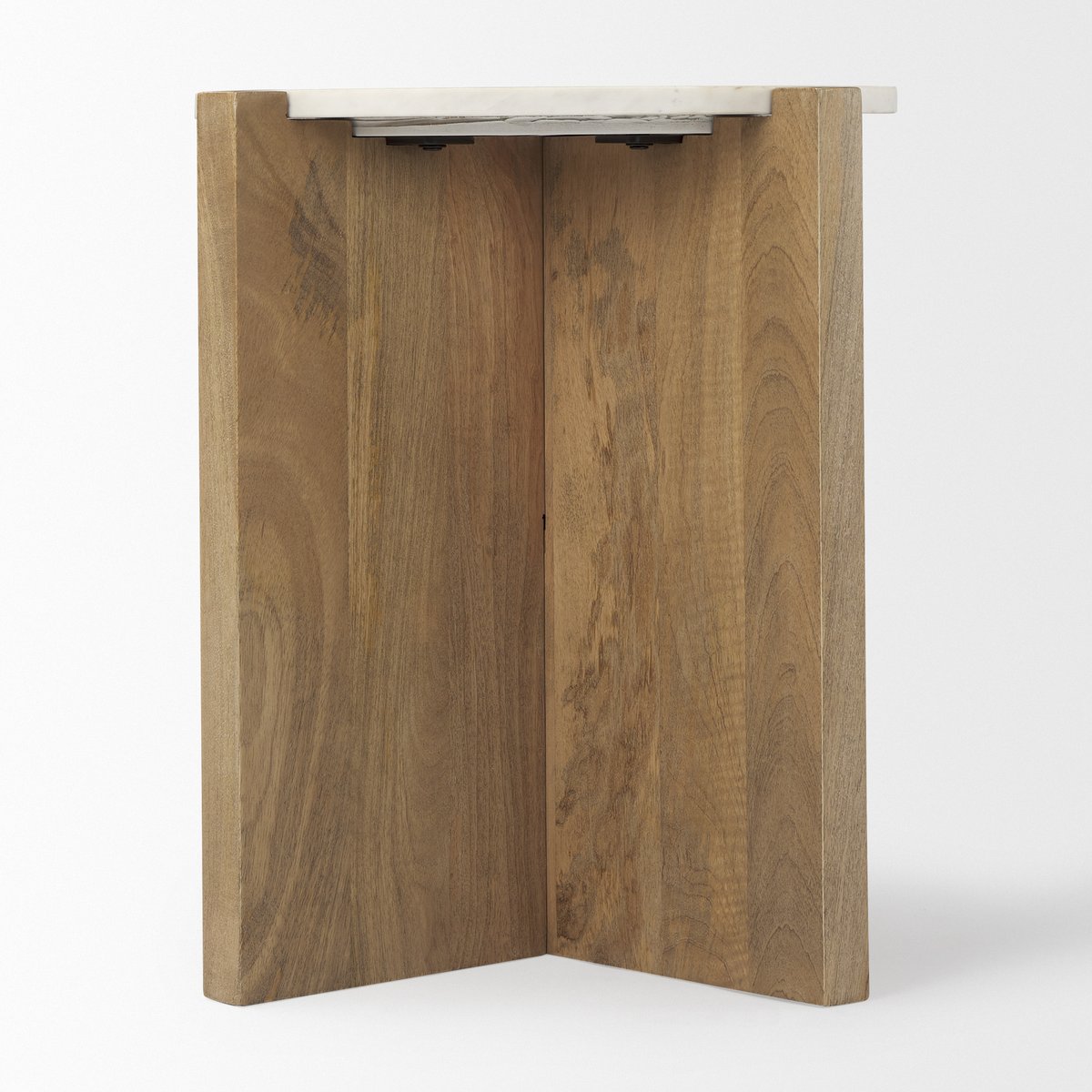 Mercana Bianca Marble Top Round Accent Table