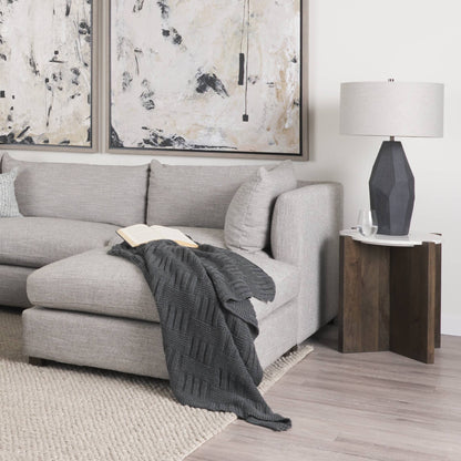 Mercana Bianca Marble Top Round Accent Table