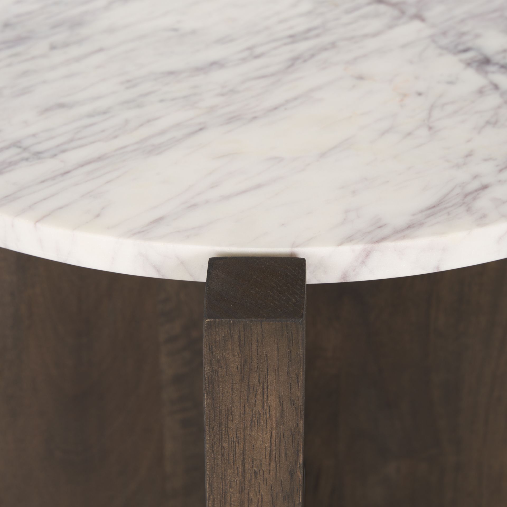 Mercana Bianca Marble Top Round Accent Table