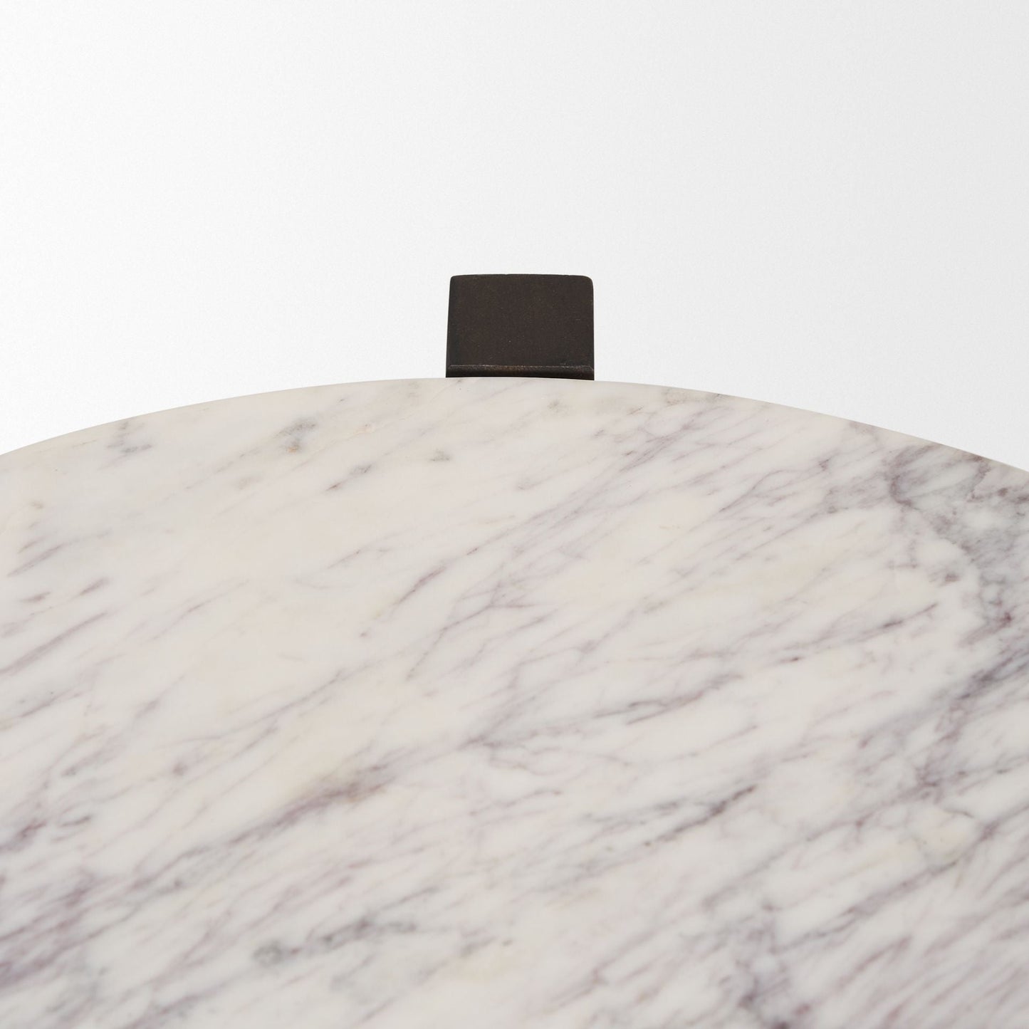 Mercana Bianca Marble Top Round Accent Table