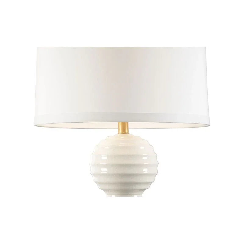 Chelsea House Bianco Italian-Made Ceramic Ball Body Table Lamp
