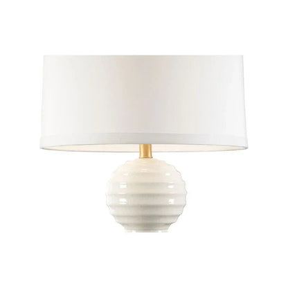 Chelsea House Bianco Italian-Made Ceramic Ball Body Table Lamp