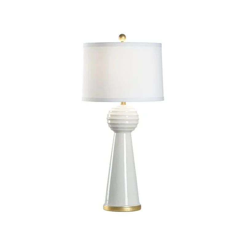 Chelsea House Bianco Italian-Made Ceramic Ball Body Table Lamp
