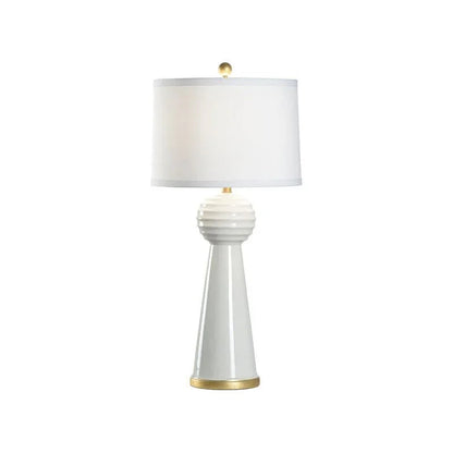 Chelsea House Bianco Italian-Made Ceramic Ball Body Table Lamp