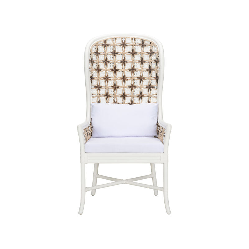 Wildwood Bianco White Rattan Frame Arm Chair