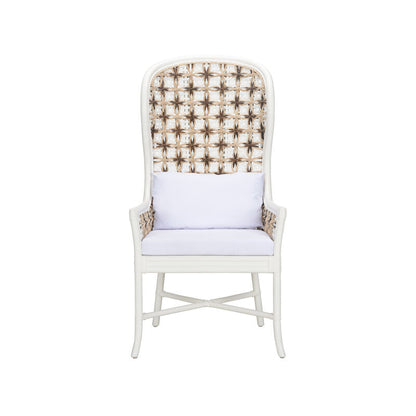 Wildwood Bianco White Rattan Frame Arm Chair