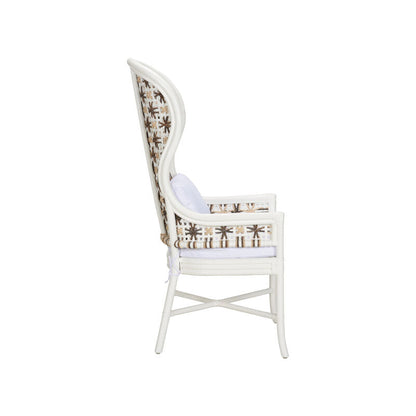 Wildwood Bianco White Rattan Frame Arm Chair