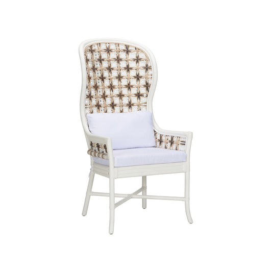 Wildwood Bianco White Rattan Frame Arm Chair