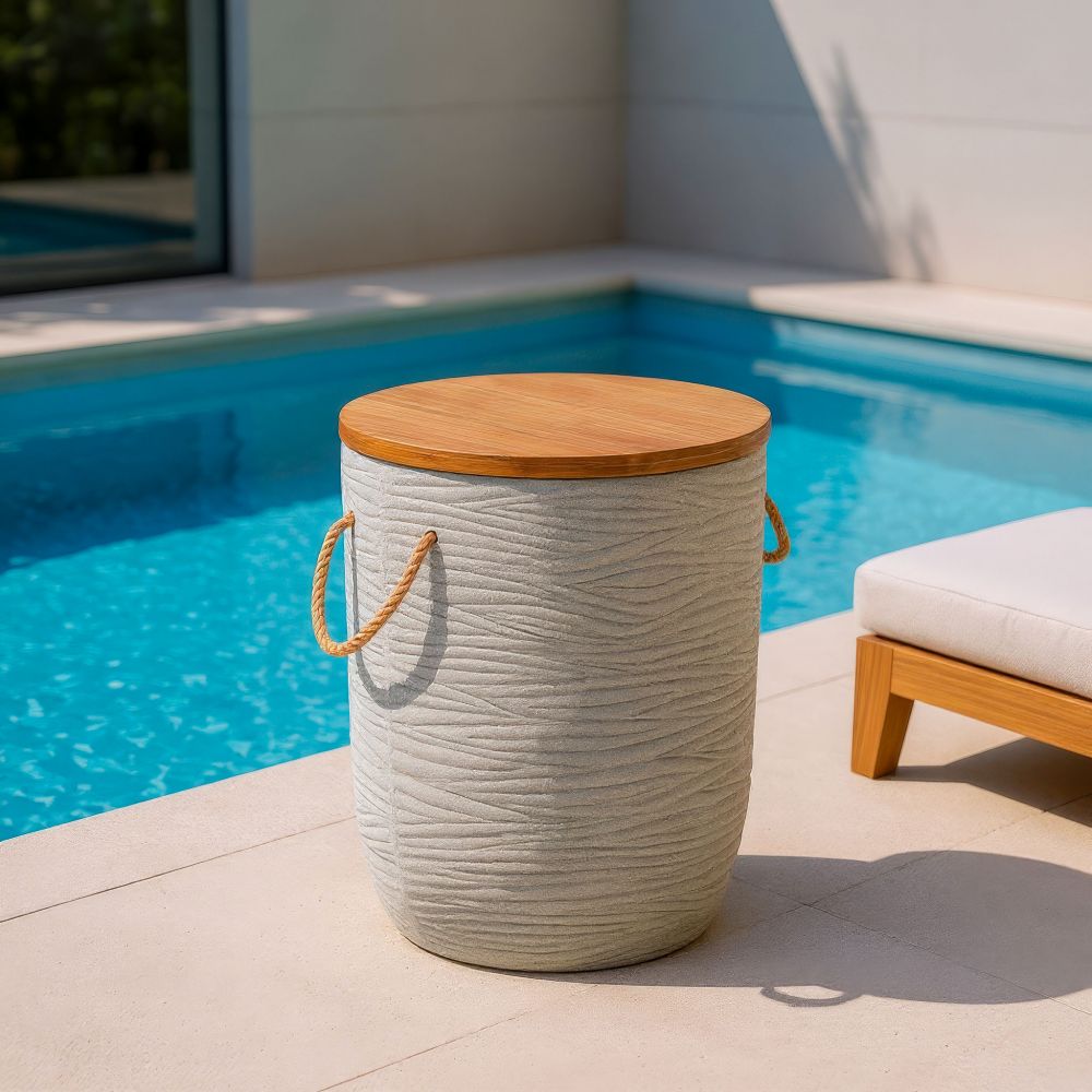Zuo Modern Biban Natural Wood Top Side Table