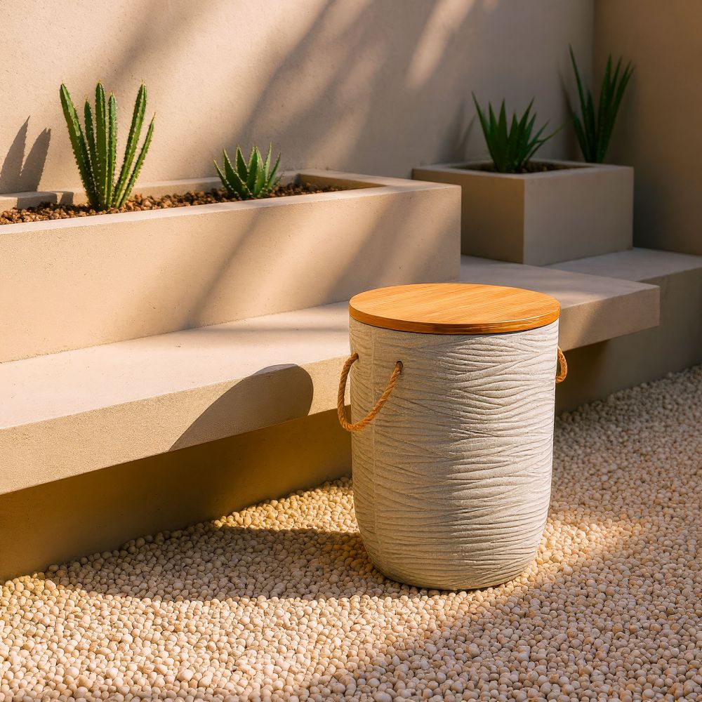 Zuo Modern Biban Natural Wood Top Side Table