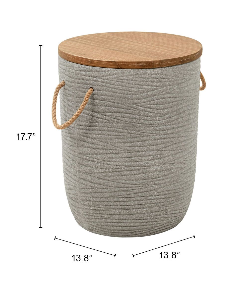 Zuo Modern Biban Natural Wood Top Side Table
