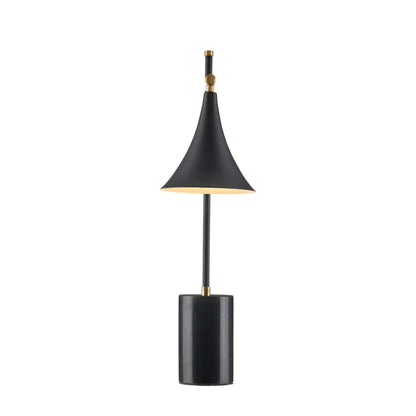 Bibliophile Black Marble Table Lamp