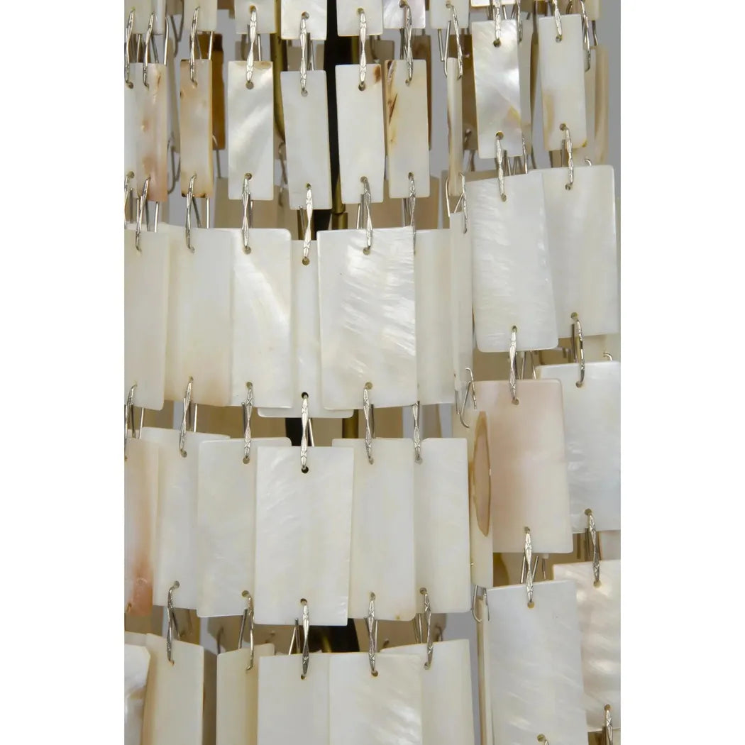 Bijou Metal & Shells Chandelier Antique Brass