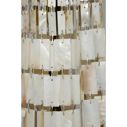 Bijou Metal & Shells Chandelier Antique Brass