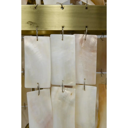 Bijou Metal & Shells Chandelier Antique Brass