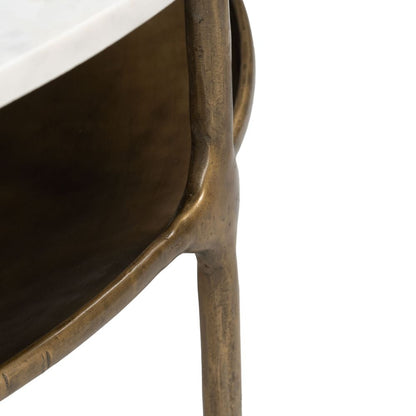 Zuo Modern Bild White Marble Top Round Coffee Table