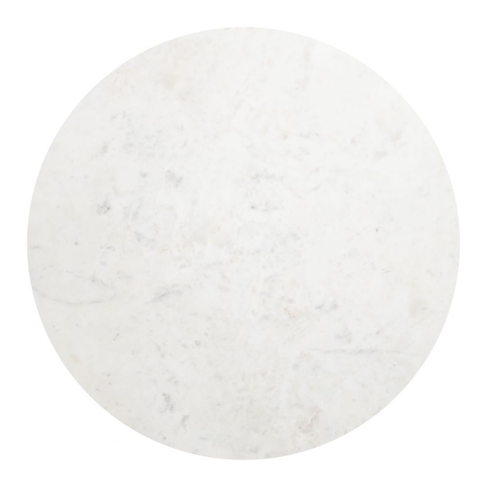Zuo Modern Bild White Marble Top Round Coffee Table
