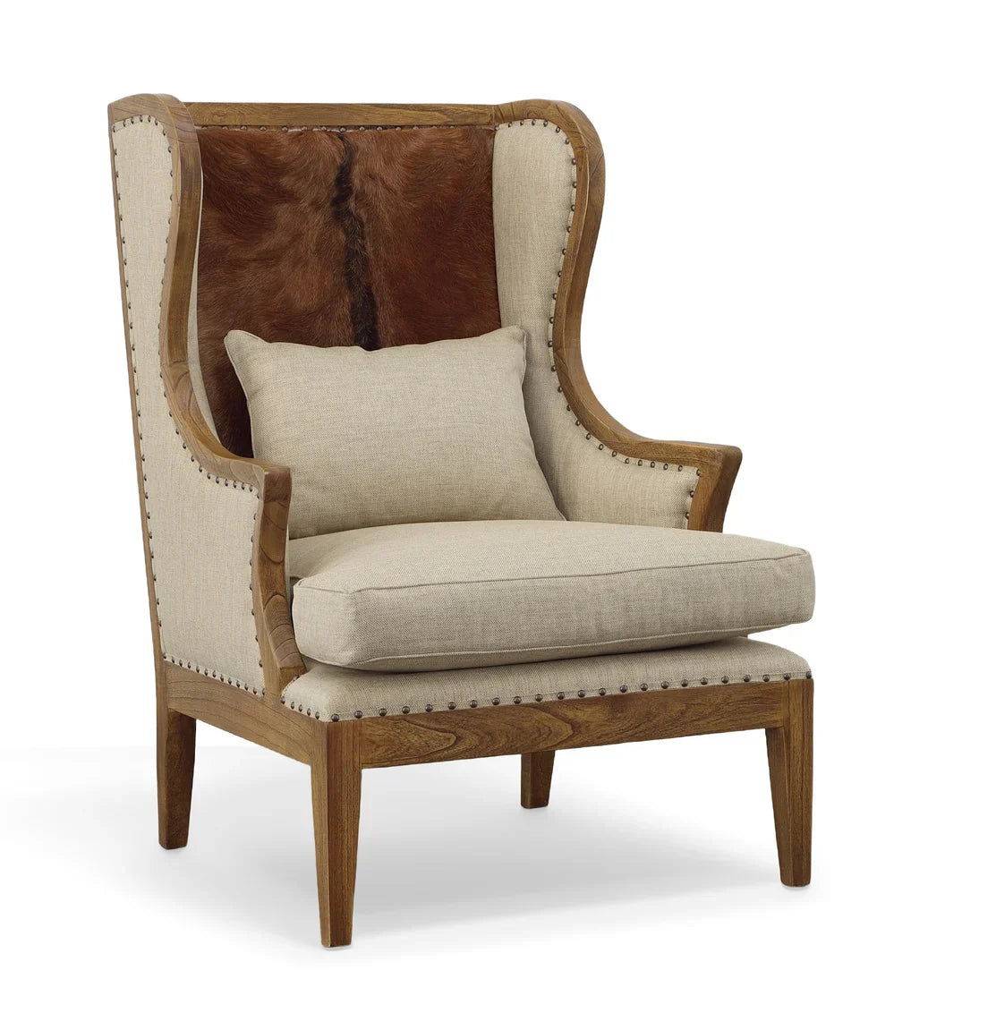 Furniture Classics Billings Linen Light Brown Wing Chair